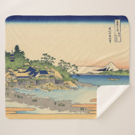 Katsushika Hokusai Enoshima in de provincie Sagami Sherpa Deken