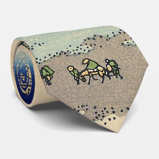 Katsushika Hokusai Enoshima in de provincie Sagami Stropdas (Opgerold)