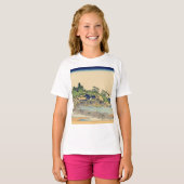 Katsushika Hokusai Enoshima in de provincie Sagami T-shirt (Voorkant volledig)
