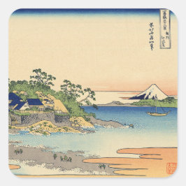 Katsushika Hokusai Enoshima in de provincie Sagami Vierkante Sticker