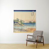 Katsushika Hokusai Enoshima in de provincie Sagami Wandkleed (In situ)
