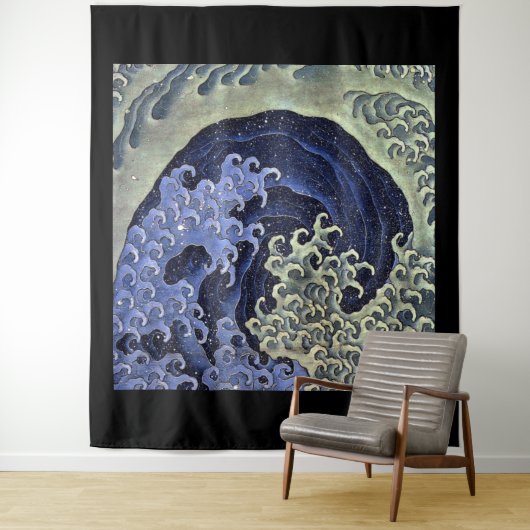 Katsushika Hokusai, Femenine Wave Wandkleed (In situ)