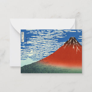 Katsushika Hokusai - Fijne wind, heldere morgen Notitiekaartje