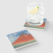 Katsushika Hokusai - Fijne wind, heldere morgen Stenen Onderzetter (Zijkant)