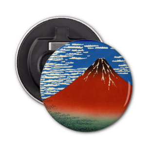 Katsushika Hokusai - Fine Wind, Clear Morning Button Flesopener