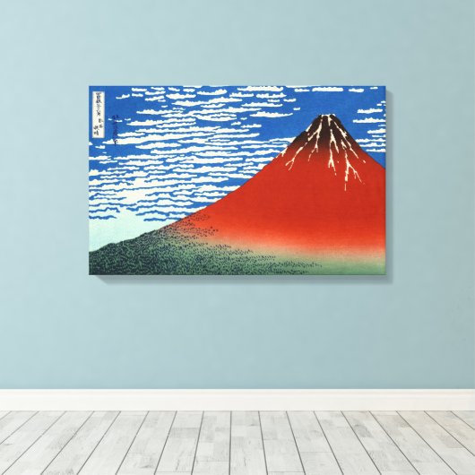 Katsushika Hokusai - Fine Wind, Clear Morning Canvas Afdruk (Insitu (Houten vloer))