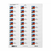 Katsushika Hokusai - Fine Wind, Clear Morning Etiket (Full Sheet)