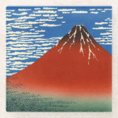 Katsushika Hokusai - Fine Wind, Clear Morning Glazen Onderzetter (Voorkant)