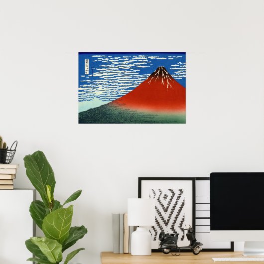 Katsushika Hokusai - Fine Wind, Clear Morning Poster (Thuiskantoor)