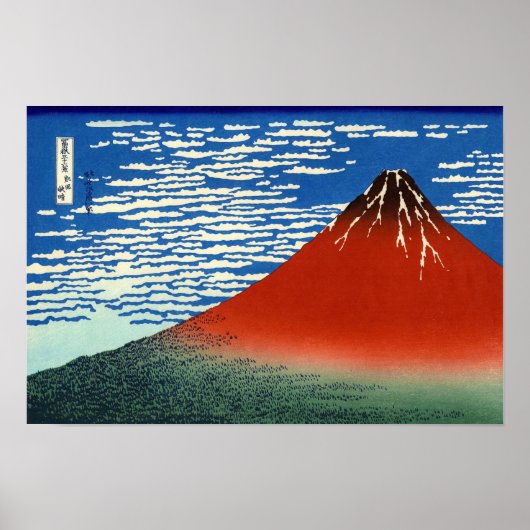 Katsushika Hokusai - Fine Wind, Clear Morning Poster (Voorkant)
