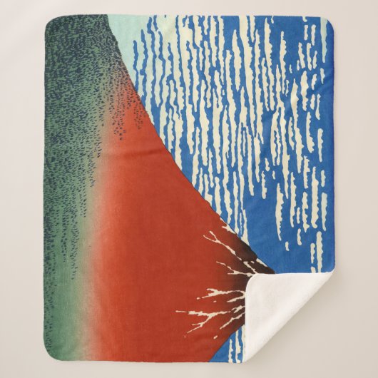 Katsushika Hokusai - Fine Wind, Clear Morning Sherpa Deken (Voorkant)