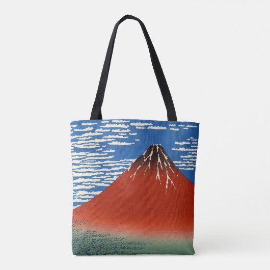 Katsushika Hokusai - Fine Wind, Clear Morning Tote Bag (Achterkant)