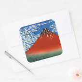 Katsushika Hokusai - Fine Wind, Clear Morning Vierkante Sticker (Envelop)
