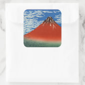 Katsushika Hokusai - Fine Wind, Clear Morning Vierkante Sticker (Tas)