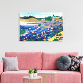 Katsushika Hokusai - Fuji van Kanaya op Tokaido Canvas Afdruk (Insitu (Woonkamer))