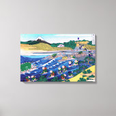 Katsushika Hokusai - Fuji van Kanaya op Tokaido Canvas Afdruk (Voorkant)