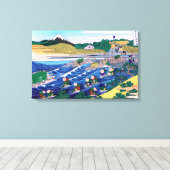 Katsushika Hokusai - Fuji van Kanaya op Tokaido Canvas Afdruk (Insitu (Houten vloer))