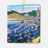 Katsushika Hokusai - Fuji van Kanaya op Tokaido Keramisch Ornament (Links)