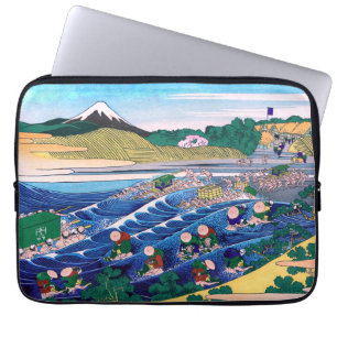 Katsushika Hokusai - Fuji van Kanaya op Tokaido Laptop Sleeve