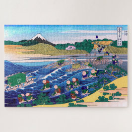 Katsushika Hokusai - Fuji van Kanaya op Tokaido Legpuzzel