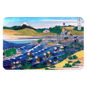 Katsushika Hokusai - Fuji van Kanaya op Tokaido Magneet