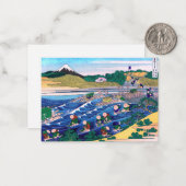 Katsushika Hokusai - Fuji van Kanaya op Tokaido Notitiekaartje (Voorkant / Achterkant in situ)