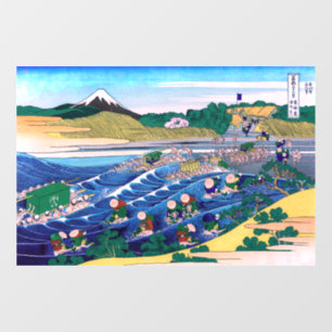 Katsushika Hokusai - Fuji van Kanaya op Tokaido Raamsticker