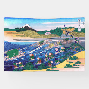 Katsushika Hokusai - Fuji van Kanaya op Tokaido Spandoek