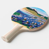 Katsushika Hokusai - Fuji van Kanaya op Tokaido Tafeltennisbatje (Voorkant Gekanteld)