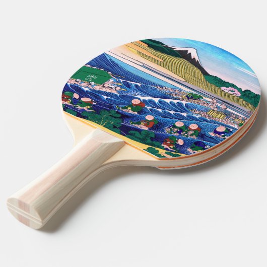 Katsushika Hokusai - Fuji van Kanaya op Tokaido Tafeltennisbatje (Voorkant Gekanteld)