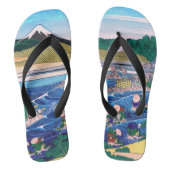 Katsushika Hokusai - Fuji van Kanaya op Tokaido Teenslippers (Voetbed)