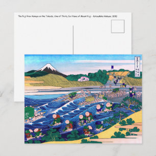 Katsushika Hokusai - Fuji vanaf Kanaya op Tokaido Briefkaart