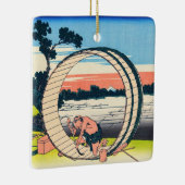 Katsushika Hokusai - Fujimigahara, provincie Owari Keramisch Ornament (Rechts)