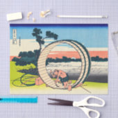 Katsushika Hokusai - Fujimigahara, provincie Owari Tissuepapier (Craft)