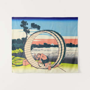 Katsushika Hokusai - Fujimigahara, provincie Owari Wandkleed