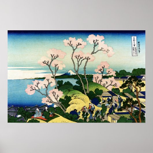 Katsushika Hokusai Goten-yama Hill, Shinagawa op t Poster (Voorkant)