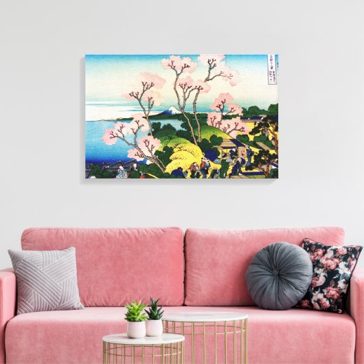 Katsushika Hokusai - Gotenyama, Tokaido, Shinagawa Canvas Afdruk (Insitu (Woonkamer))