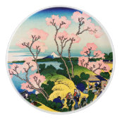 Katsushika Hokusai - Gotenyama, Tokaido, Shinagawa Keramische Knop (Voorkant)