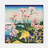 Katsushika Hokusai - Gotenyama, Tokaido, Shinagawa Magneet (Voorkant)