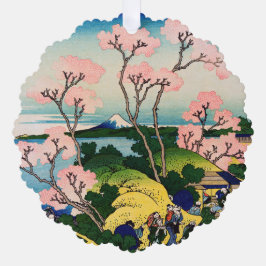 Katsushika Hokusai - Gotenyama, Tokaido, Shinagawa Ornament Kaart