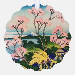 Katsushika Hokusai - Gotenyama, Tokaido, Shinagawa Ornament Kaart
