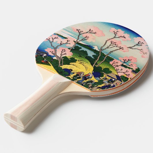 Katsushika Hokusai - Gotenyama, Tokaido, Shinagawa Tafeltennisbatje (Voorkant Gekanteld)