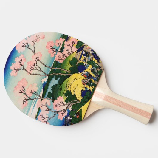 Katsushika Hokusai - Gotenyama, Tokaido, Shinagawa Tafeltennisbatje (Zijkant)