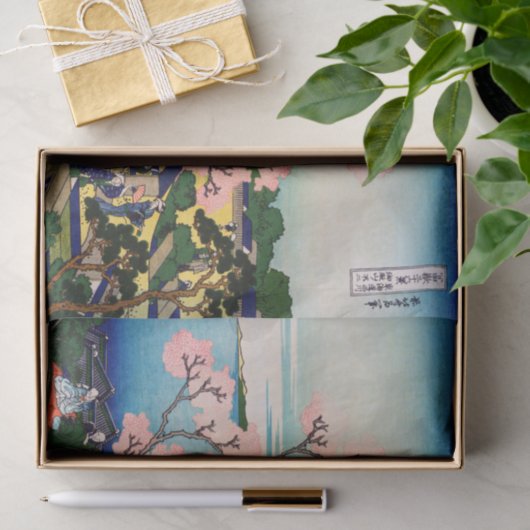 Katsushika Hokusai - Gotenyama, Tokaido, Shinagawa Tissuepapier (Geschenk)