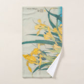 Katsushika Hokusai - Grasshopper en Iris Bad Handdoek (Handdoek)