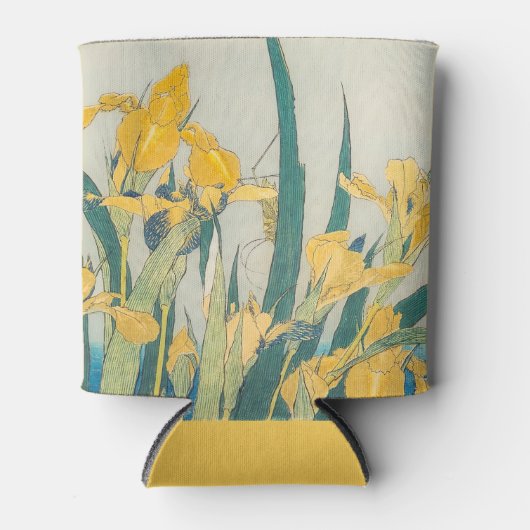 Katsushika Hokusai - Grasshopper en Iris Blikjeskoeler (Voorkant)