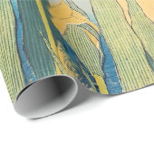 Katsushika Hokusai - Grasshopper en Iris Cadeaupapier (Rol Hoek)