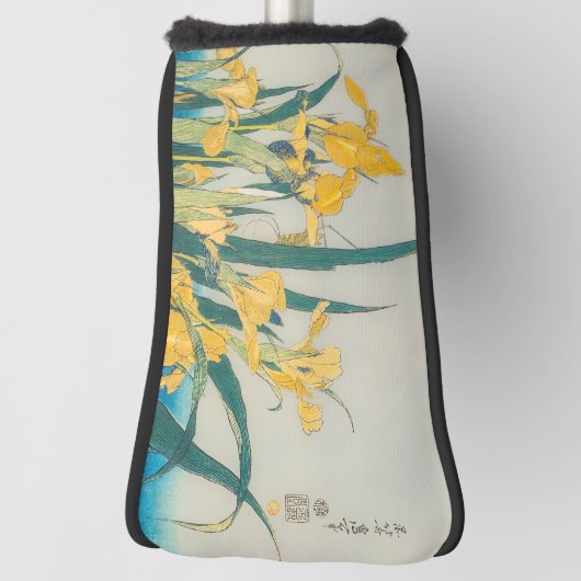 Katsushika Hokusai - Grasshopper en Iris Golfheadcover (Draai 90)