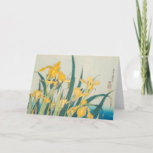 Katsushika Hokusai - Grasshopper en Iris Kaart