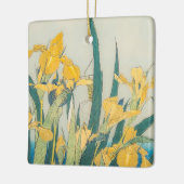 Katsushika Hokusai - Grasshopper en Iris Keramisch Ornament (Links)